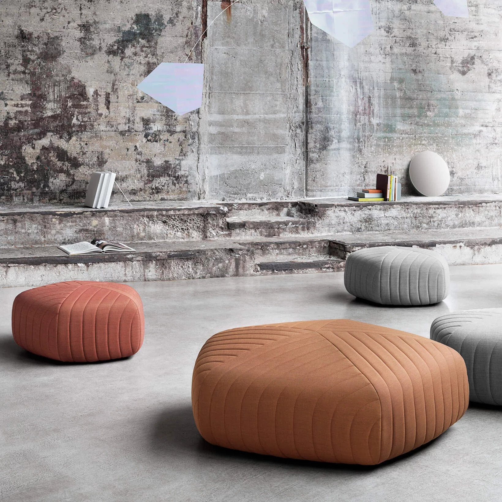 Motifli Geometrik Puf