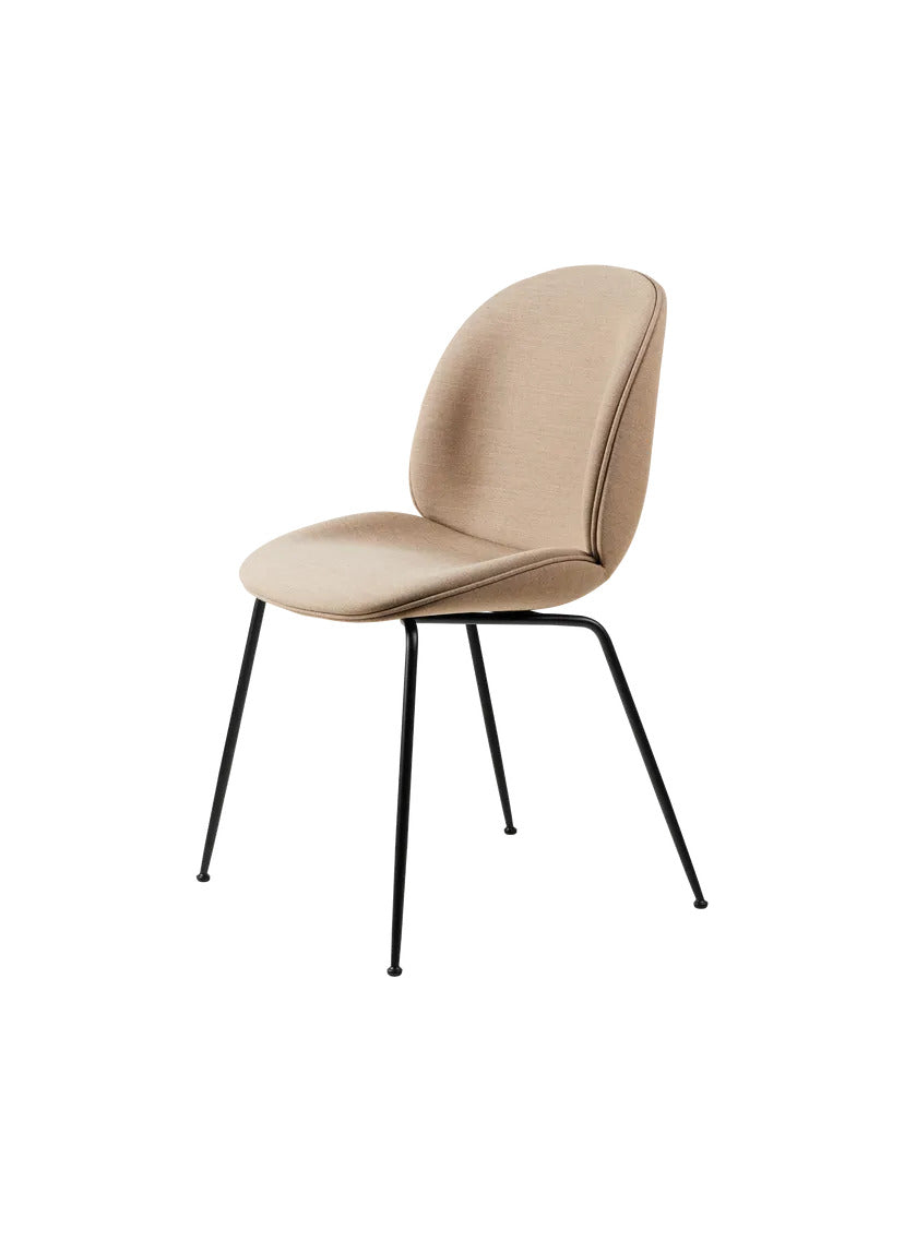 Beetle Bej Keten Kumaşlı Metal Ayaklı Sandalye, modern tasarım, 56x58x87 cm, rahat oturum, 25000 aşınma direnci.