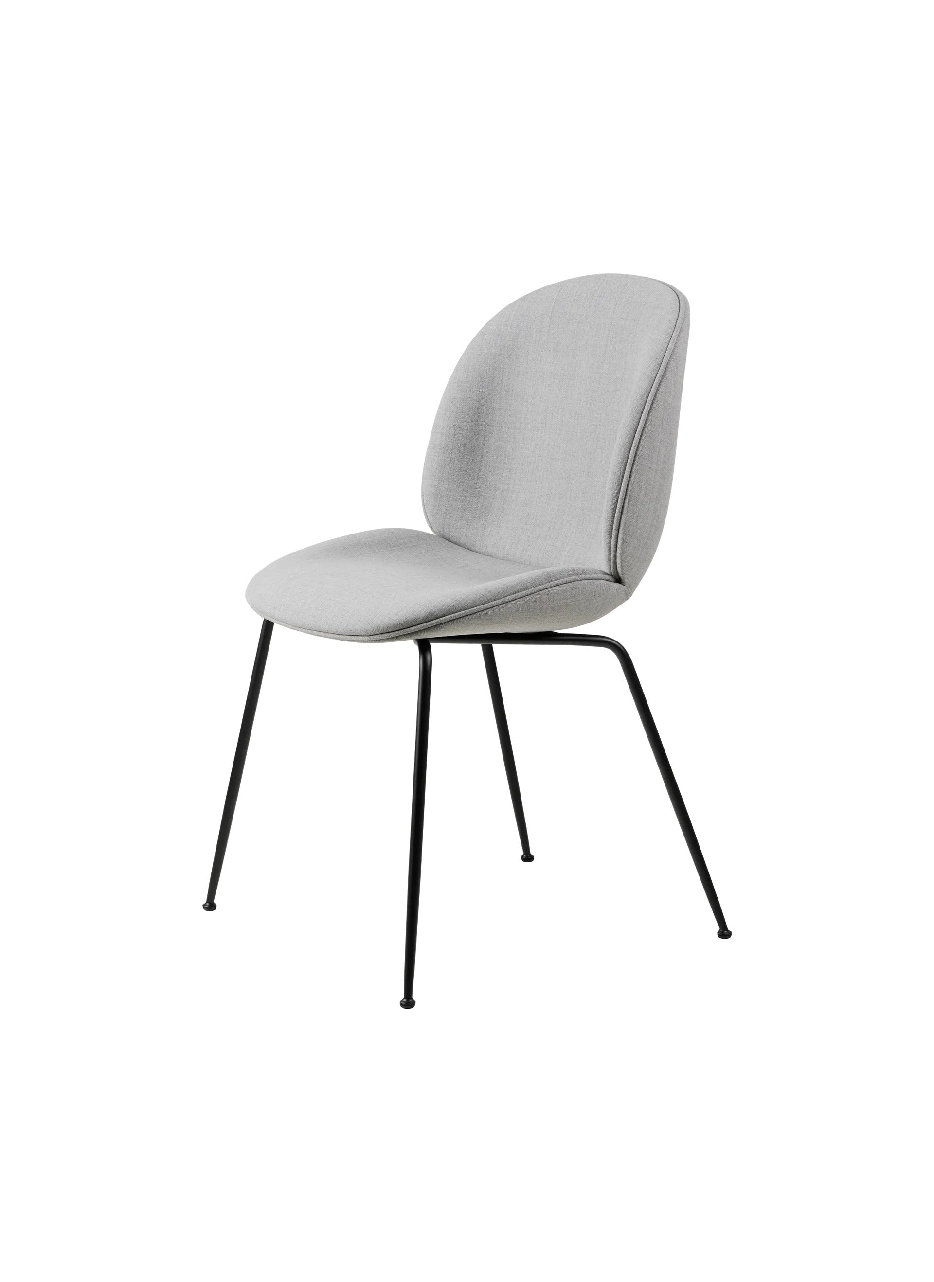 Beetle Gri Keten Kumaş Döşemeli Sandalye, Metal Ayaklı, Modern Tasarım, Şık ve Dayanıklı, 56x58x87 cm