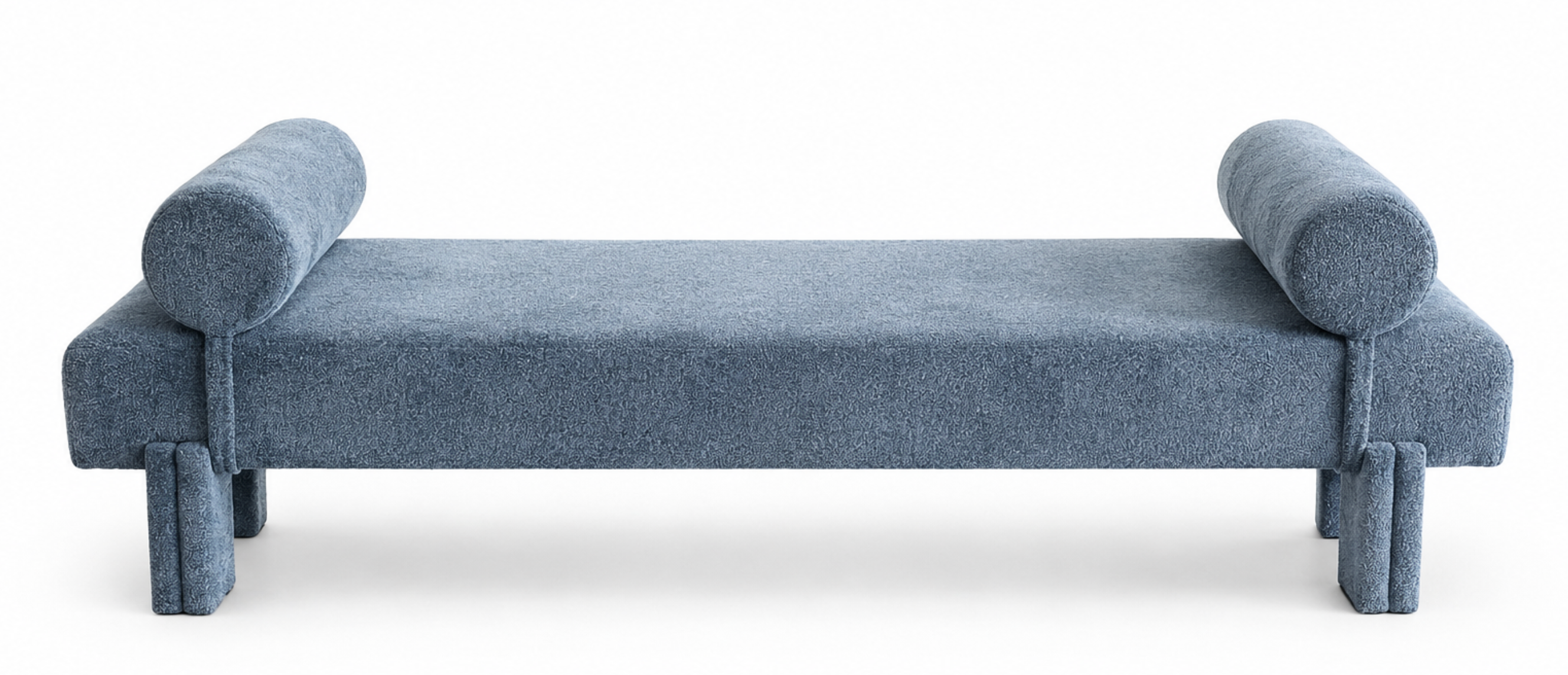 Yuvarlak balinli mavi buklet teşhir ürünü bench