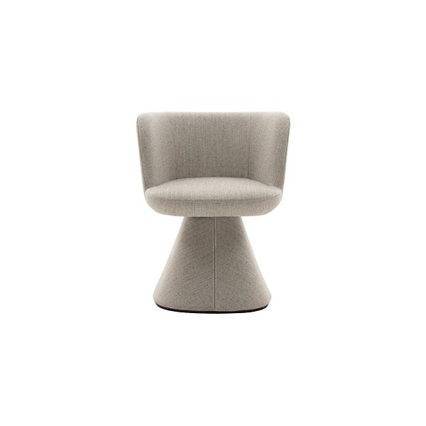 Flair Gri Keten Konik Ayaklı Sandalye, 60x60x73 cm ölçülerinde, 25000 martindere dayanıklı kumaş.