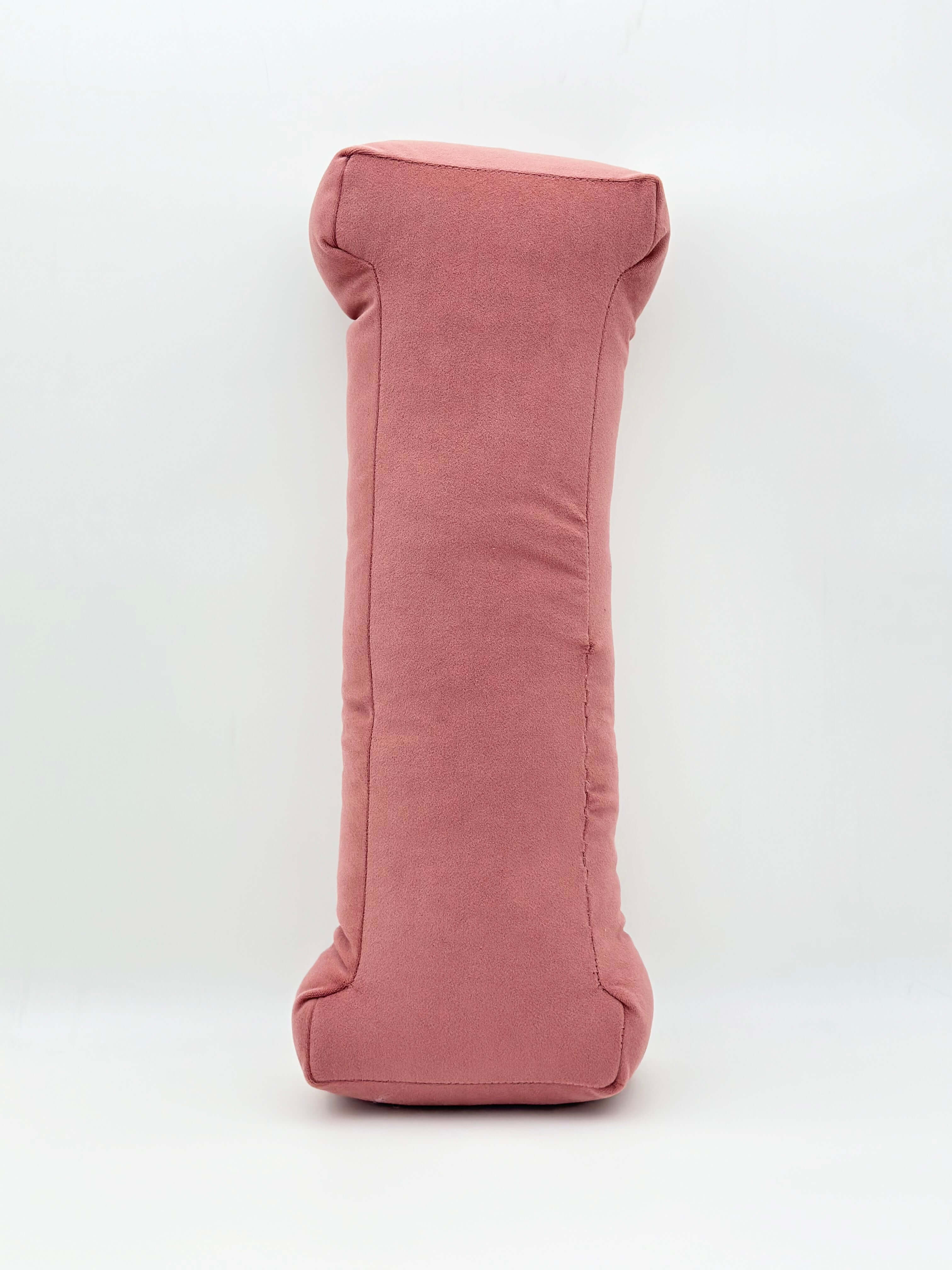 I HARFİ YASTIK PUDRA RENGİ BABY FACE KADİFE KİŞİYE ÖZEL HEDİYE HARF KIRLENT