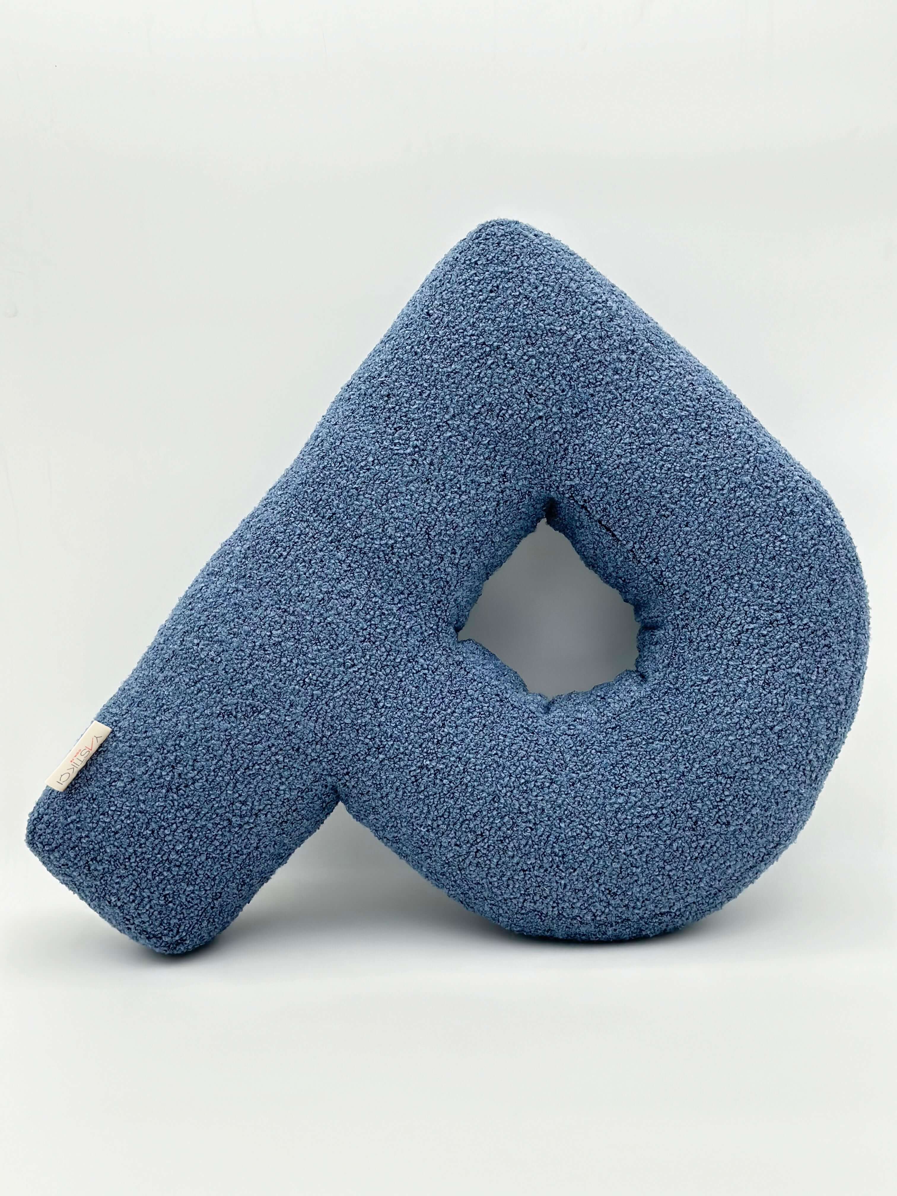 P HARFİ YASTIK MAVİ TEDDY KUMAŞLI KİŞİYE ÖZEL HEDİYE HARF KIRLENT