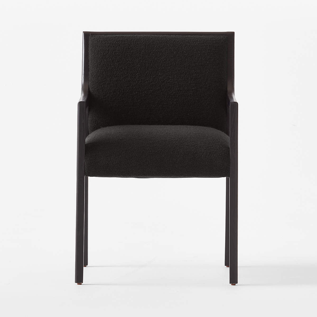 Segur Siyah Teddy Kumaşlı Ahşap Kollu Sandalye, 53x46x80 cm, rahat oturum, şık tasarım