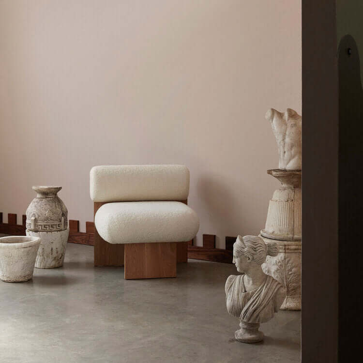 Teddy Bukle Kumaşlı Sırtlı Masif Gövdeli Bohem Berjer