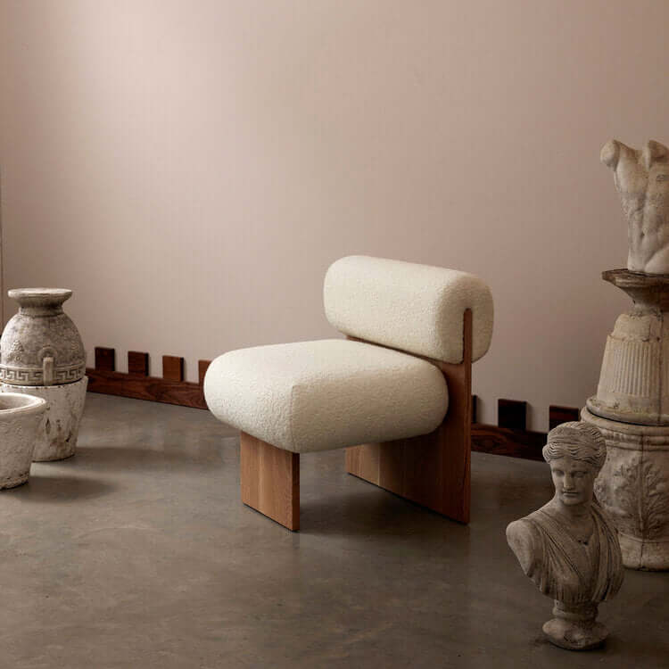 Teddy Bukle Kumaşlı Sırtlı Masif Gövdeli Bohem Berjer