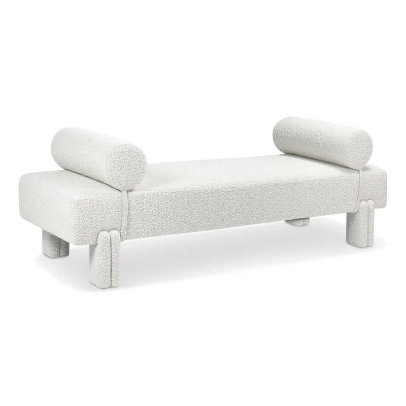 Yuvarlak Balinli Teddy Buklet Kumaşlı Bench