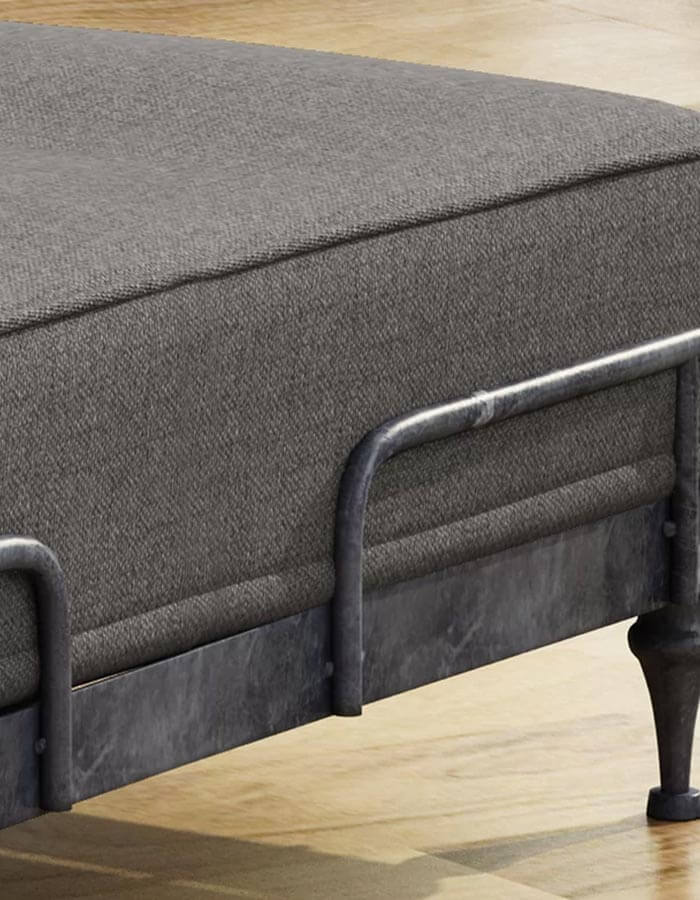 Pufcu Endüstriyel Gri Kedi ve Köpek Yatağı 60x80x27 Medium detay