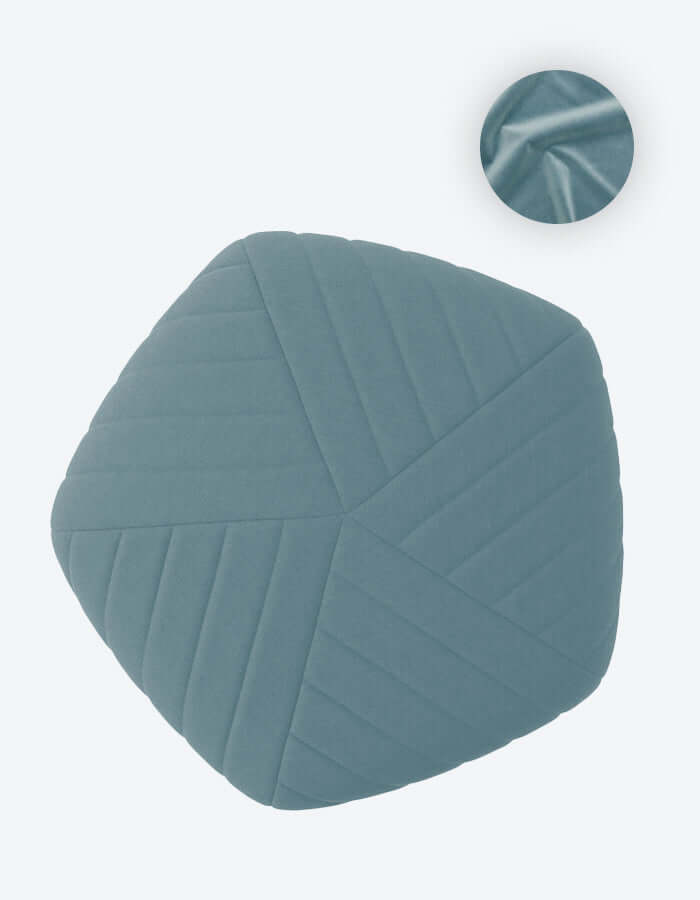 Dilim Dekoratif Dikişli Beşgen Kadife Puf