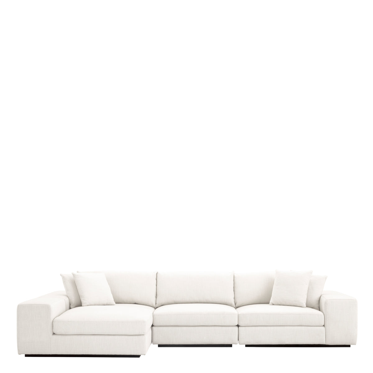 Grande beyaz keten köşe kanepe, rahat oturumlu, ölçüler: 380x200 cm, modern tasarım.