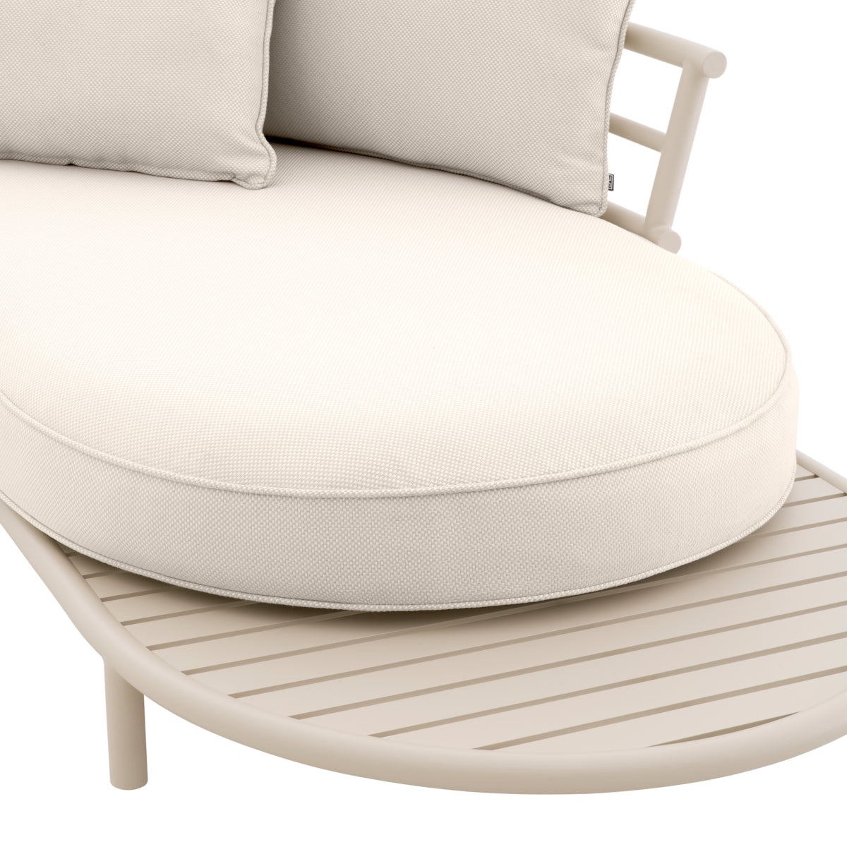 Laguno dış mekan bahçe koltuğu, vizon rengi kumaş, rahat oturum ve modern tasarım, dış mekan için ideal. 330x130 cm.