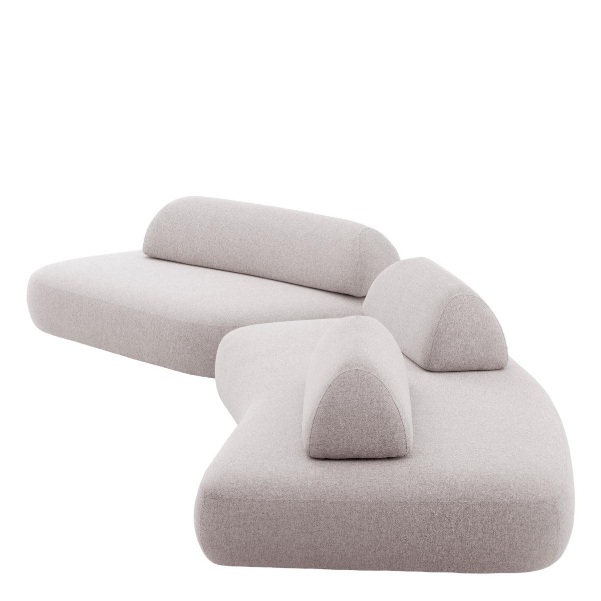 Residenza outdoor oval garden sofa with soft fabric, dimensions 230x185 cm, stylish and comfortable design.