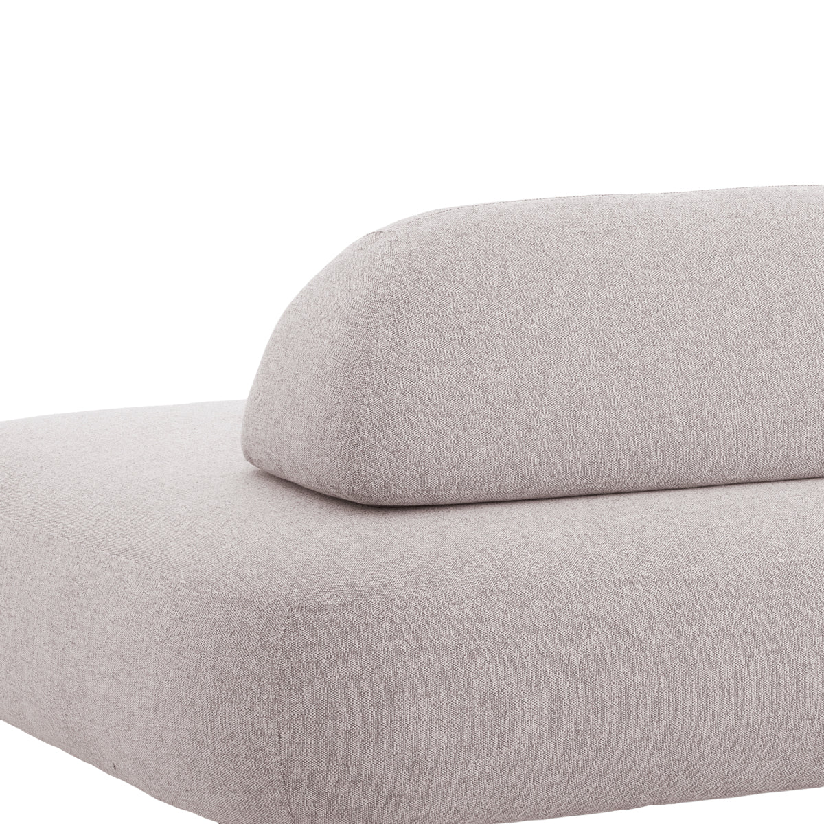 Residenza outdoor bahçe koltuk kanepe, oval form, gri kumaş detayları, konforlu ve şık tasarım.