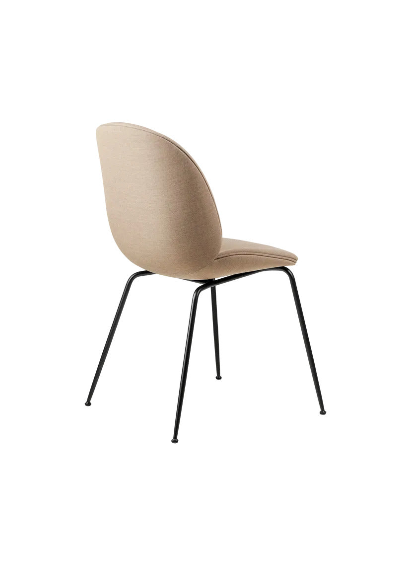 Beetle Bej Keten Kumaşlı Metal Ayaklı Sandalye, 56x58x87 cm, modern tasarım, 25000 aşınma direnci.