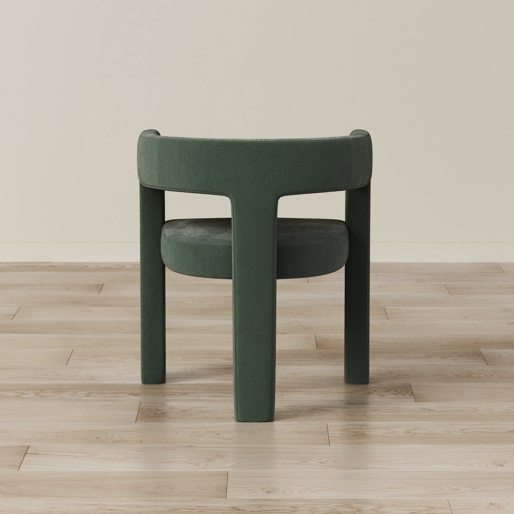 Triah Yeşil Teddy Bukle Sandalye, modern tasarım, dayanıklı kumaş, ölçüler: 66x60x71 cm, oturum yüksekliği 45 cm.